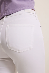 Pantaloni Maylan cropped flare bianchi