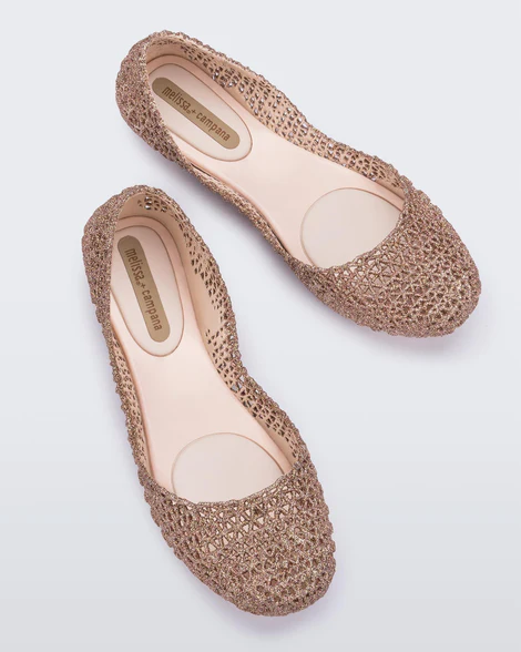 Ballerina Melissa campana papel Beige Gold Rose
