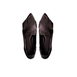 Mocassino in nappa da guanto dusty brown con frangia