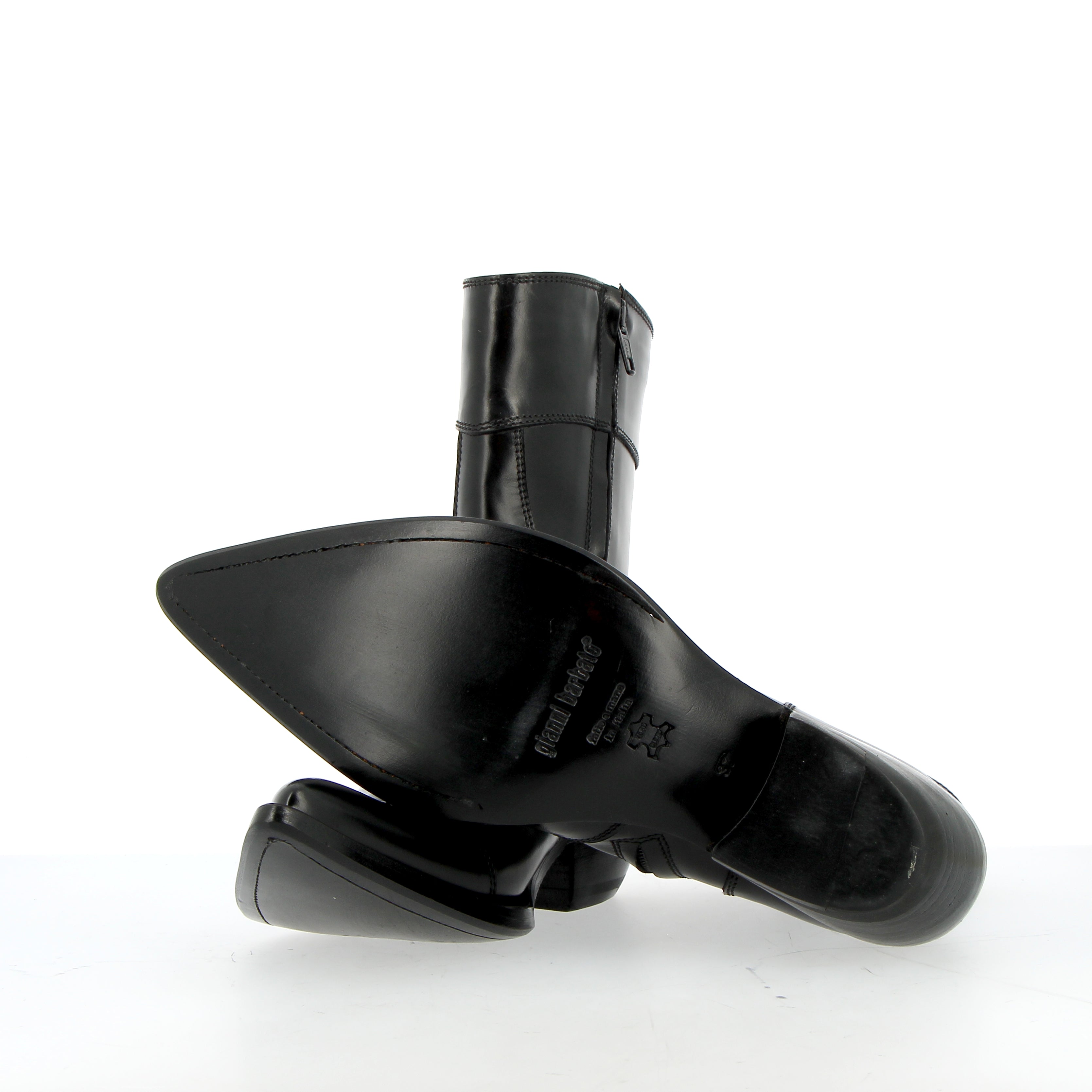 Texan Gianni Barbato Classic Vintage edition in black shiny calfskin