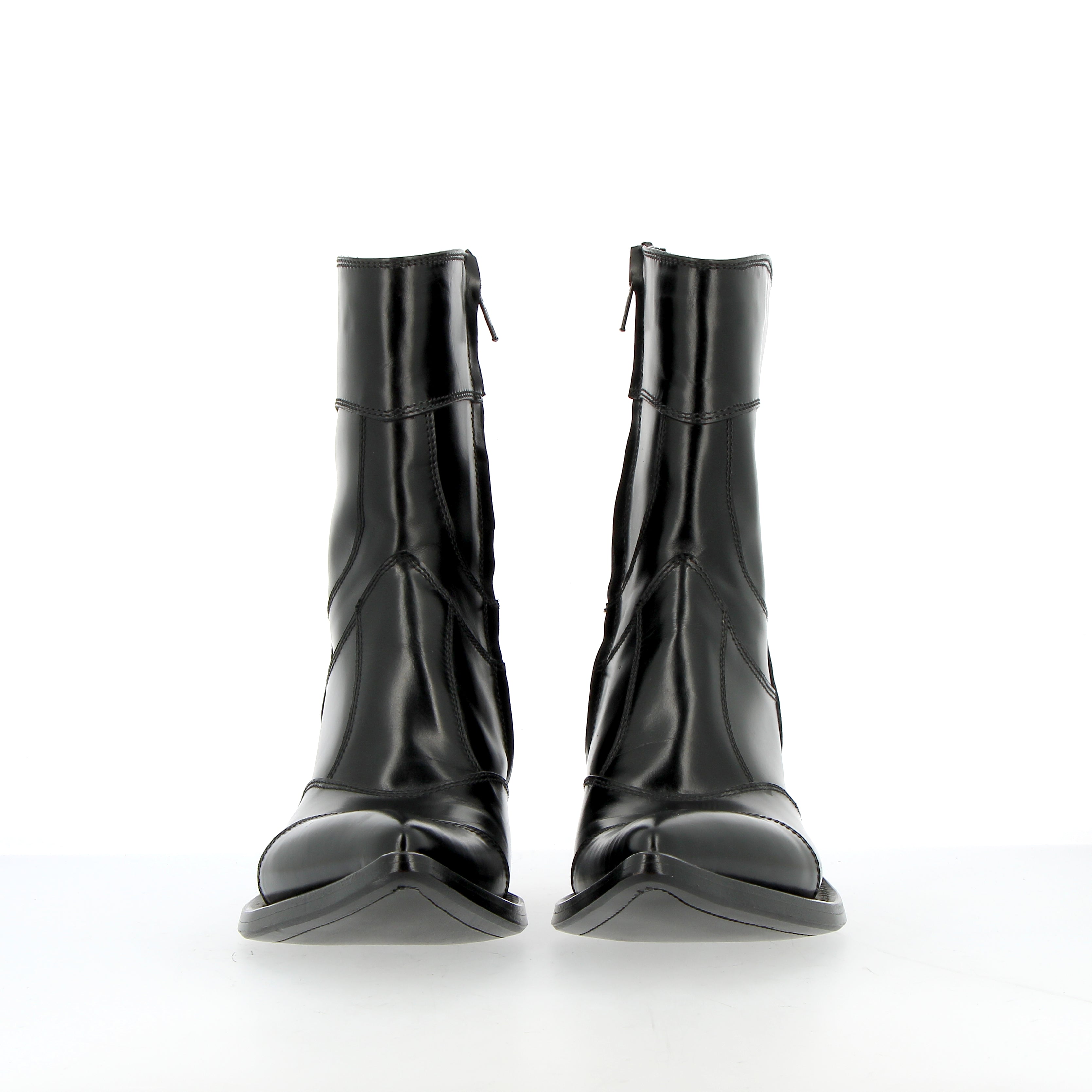 Texan Gianni Barbato Classic Vintage edition in black shiny calfskin