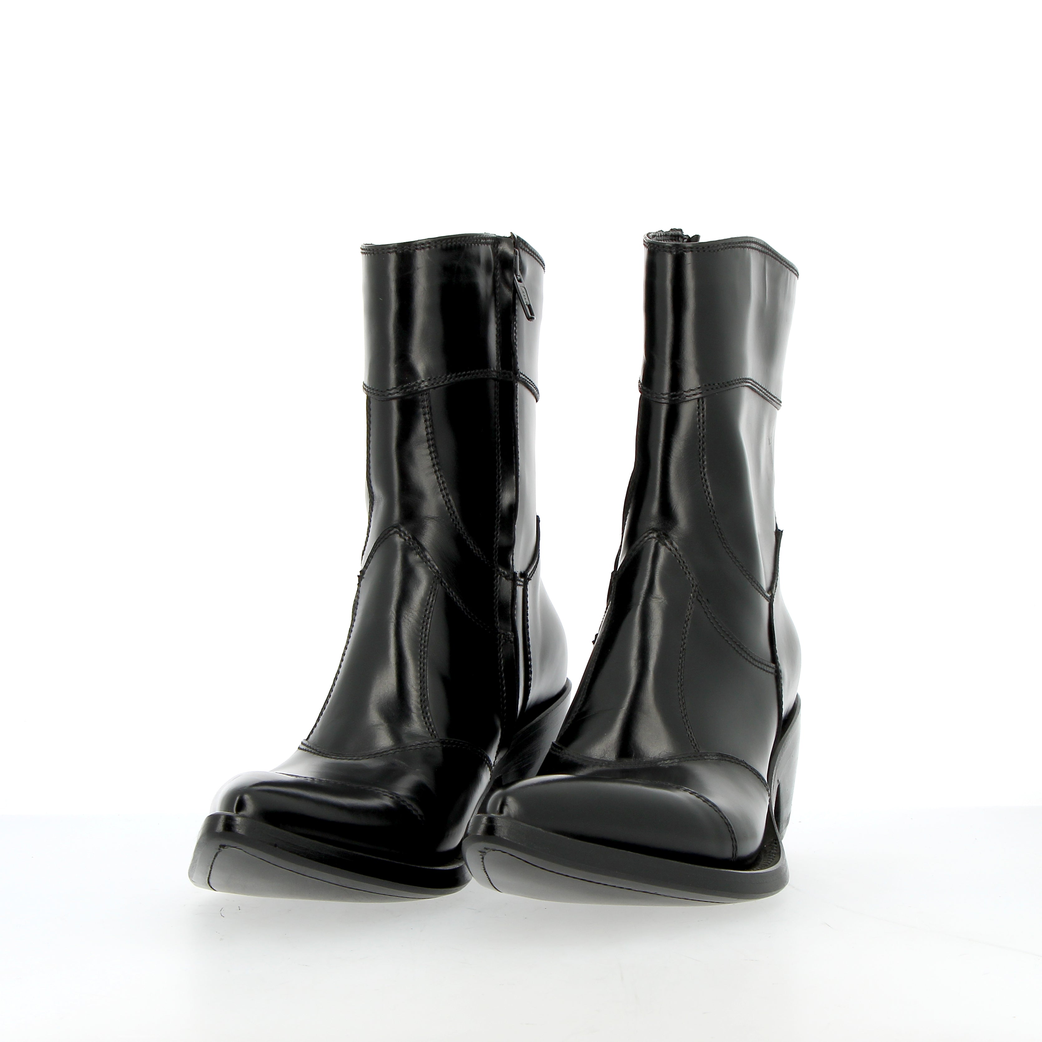 Texan Gianni Barbato Classic Vintage edition in black shiny calfskin