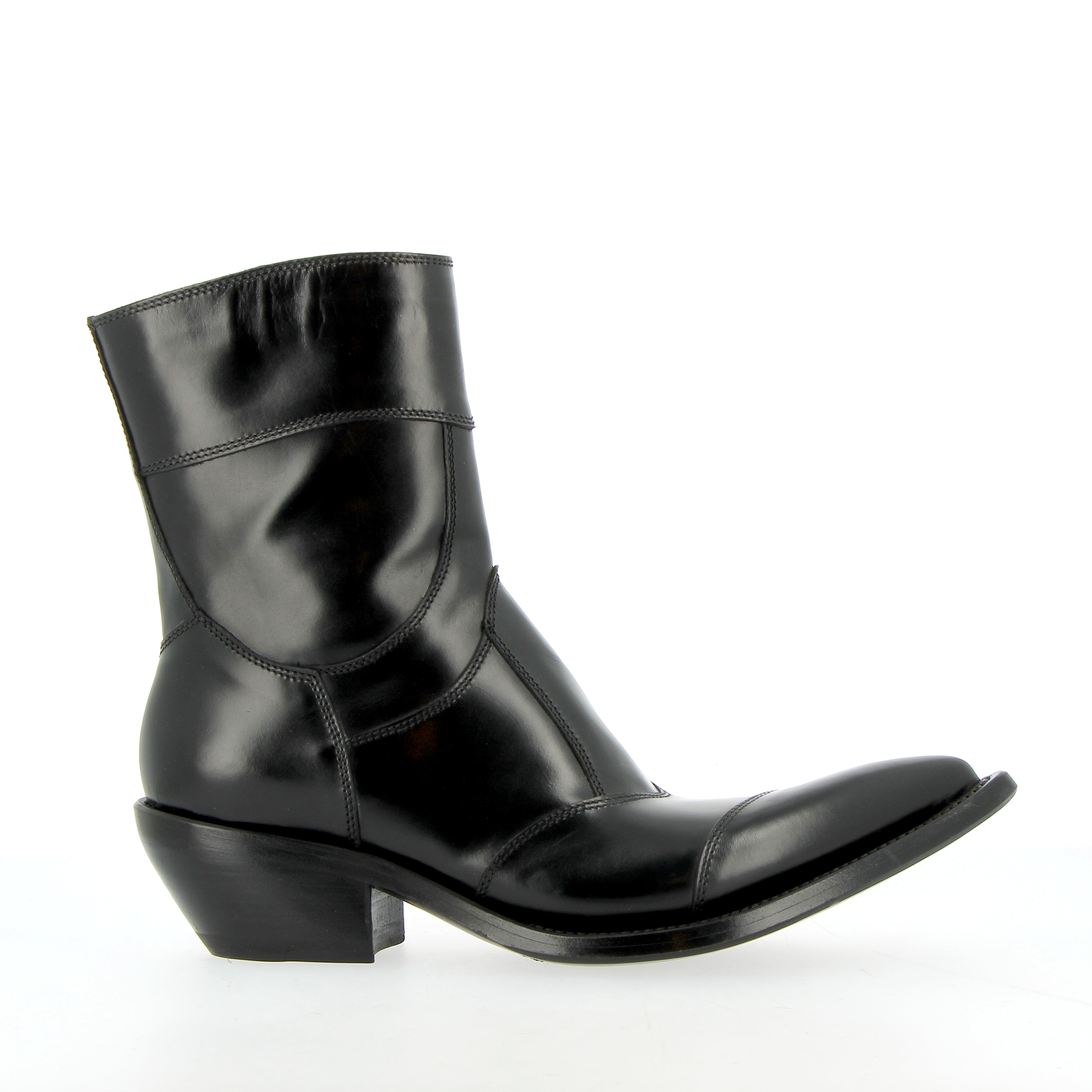 Texan Gianni Barbato Classic Vintage edition in black shiny calfskin