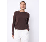 Girocollo in cashmere Ayala caffè