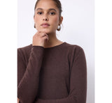 Girocollo in cashmere Ayala caffè