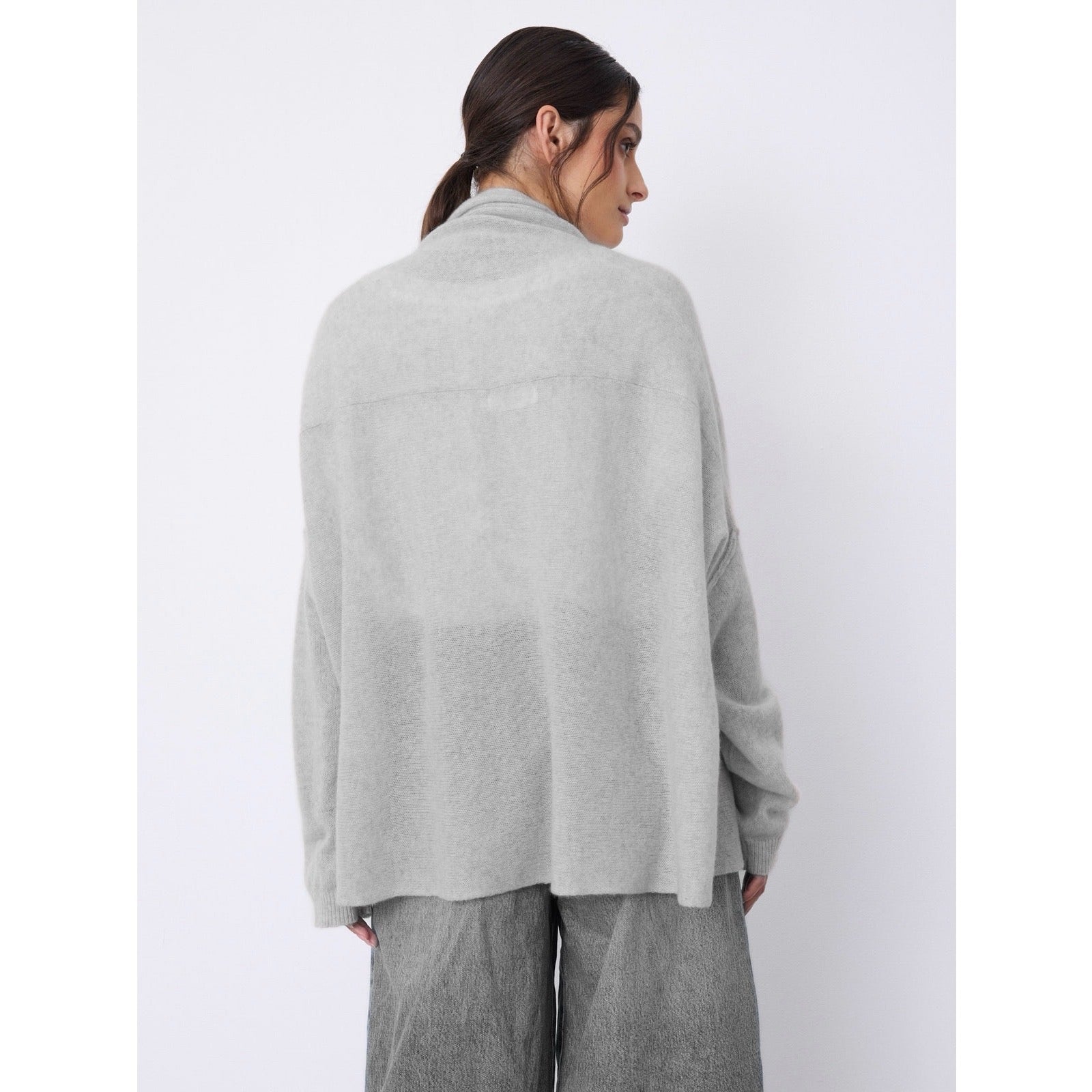 Cardigan in cashmere Diluvia Grigio