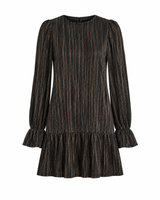 Abito corto in lurex a righe