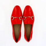 Supersoft moccasin in red glove nappa