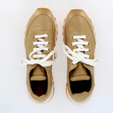 Taupe glove nappa sneakers