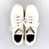 Sneakers in nappa da guanto bianco
