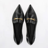 Supersoft black pointed glove nappa loafer