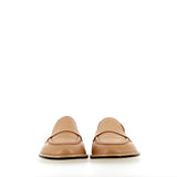 Soft round moccasin in natural glove nappa