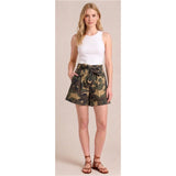 Short Mimetico con Cintura e Risvolto