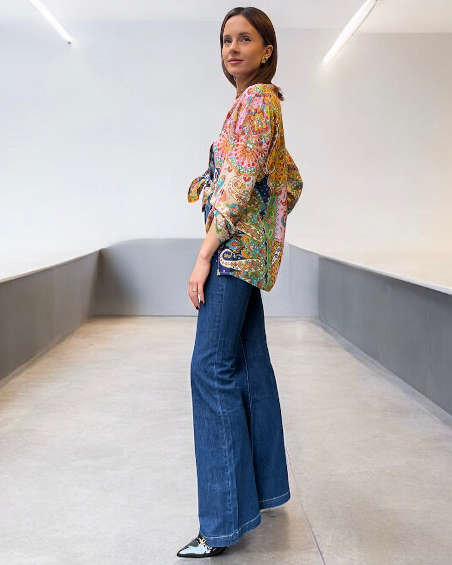 Camicia in seta foulard