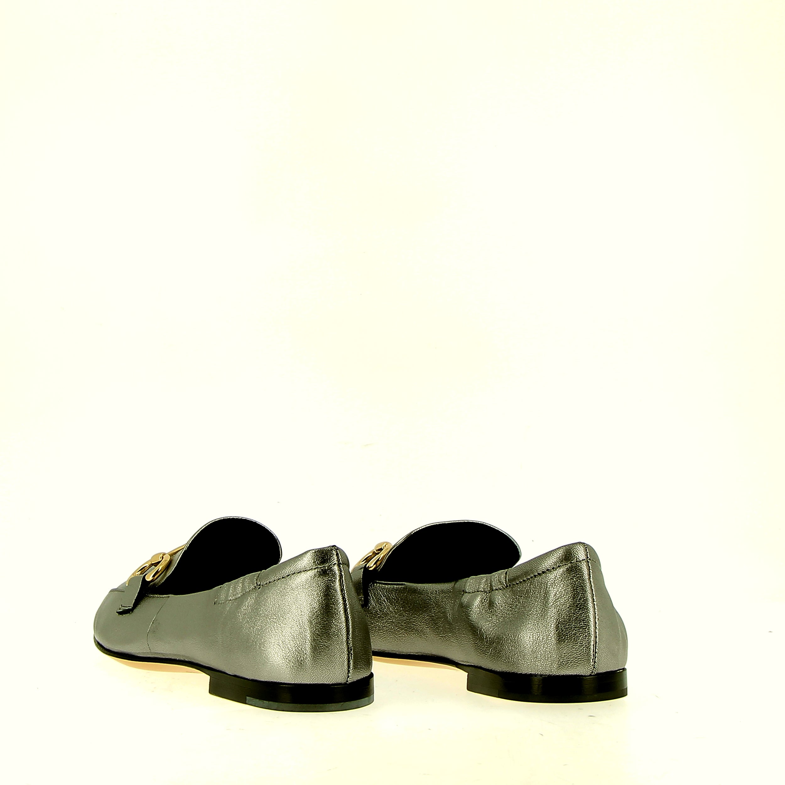 Mocassino supersoft in nappa da guanto acciaio