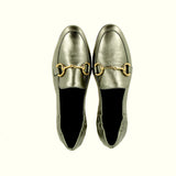 Supersoft moccasin in steel glove nappa leather