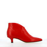 Red glove nappa ankle boot