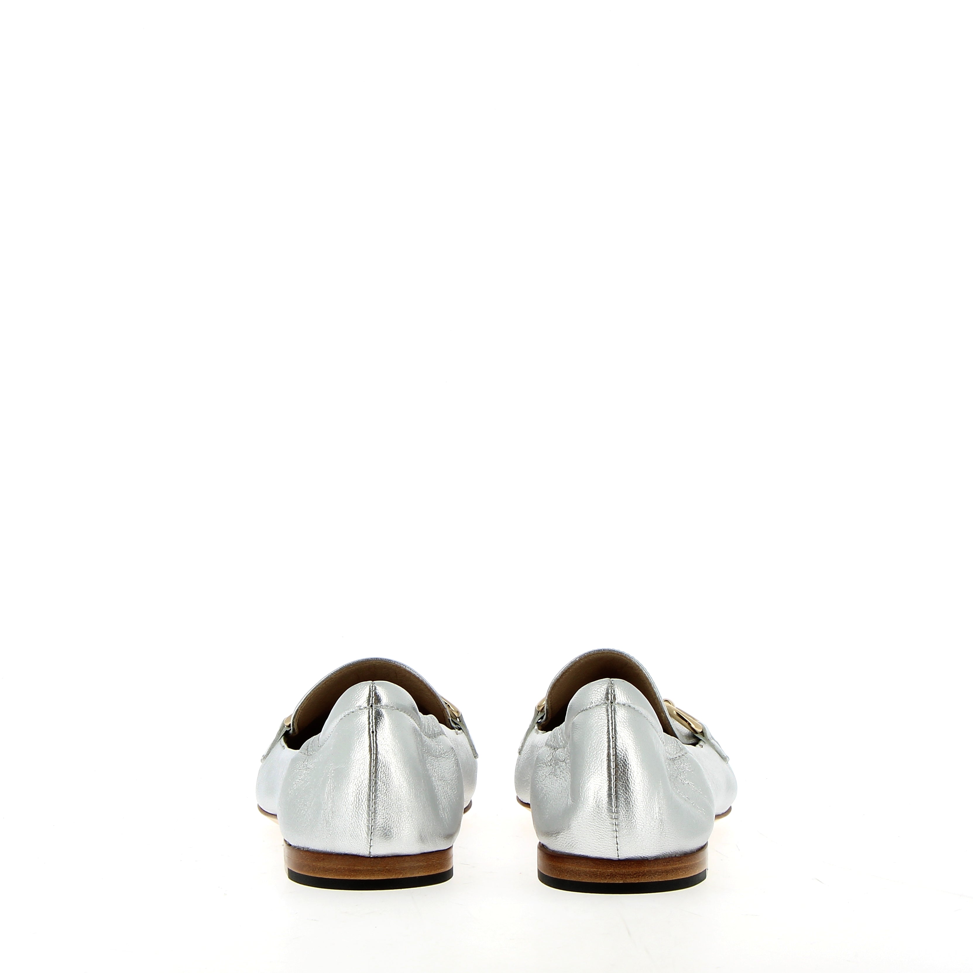 Supersoft moccasin in silver glove nappa