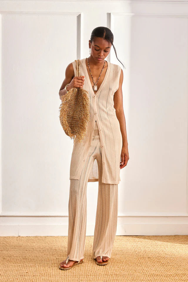Gilet in maglia lurex