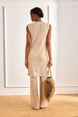 Gilet in maglia lurex