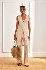 Gilet in maglia lurex