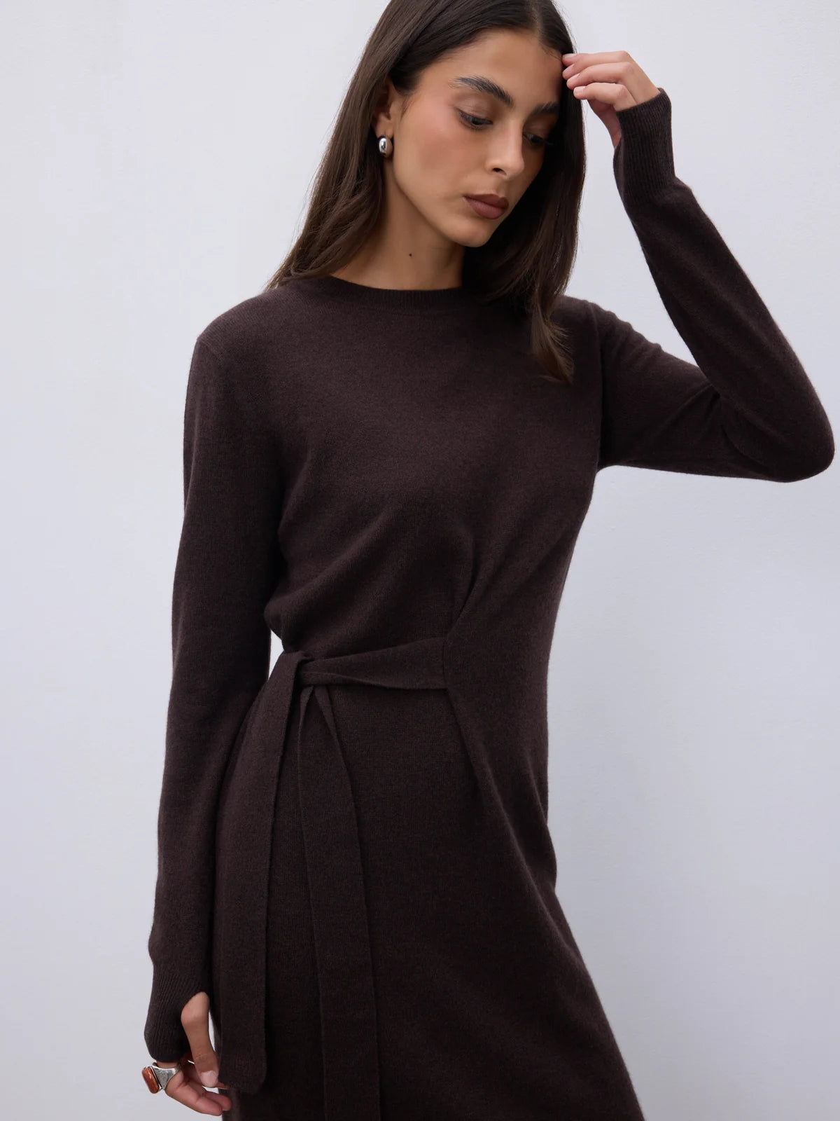 Romy abito in cashmere cacao