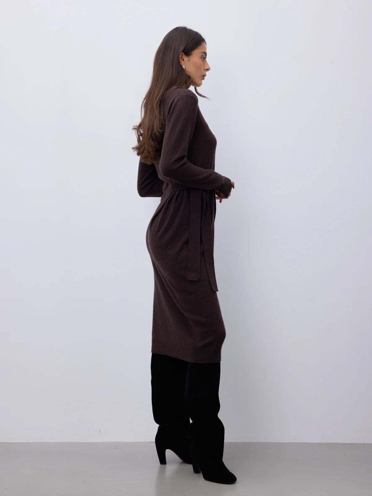 Romy abito in cashmere cacao