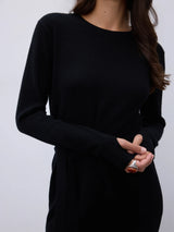 Romy abito in cashmere nero