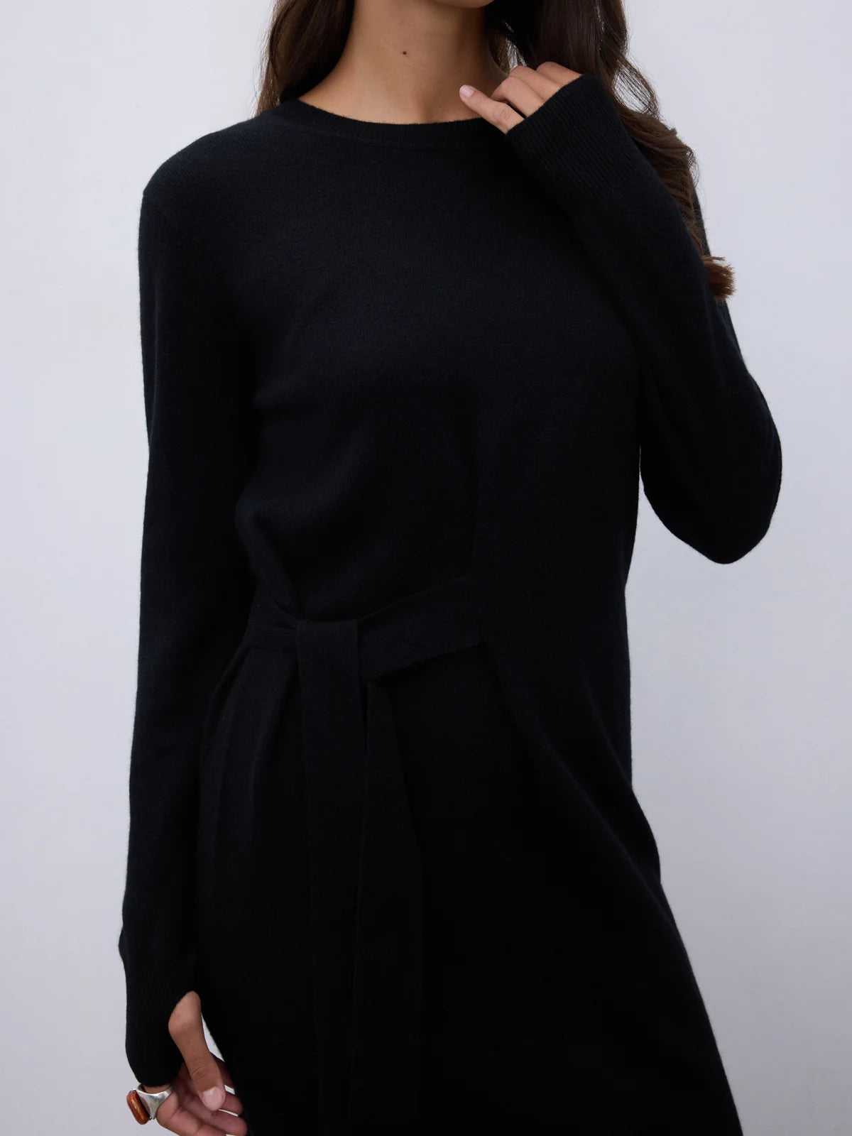 Romy abito in cashmere nero