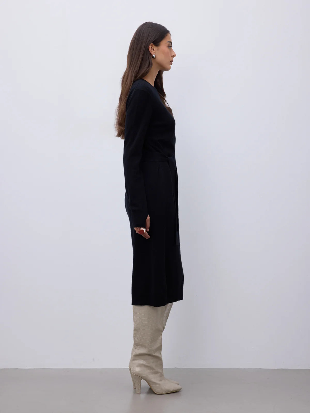 Romy abito in cashmere nero
