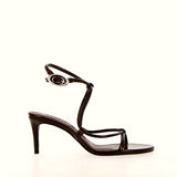 Sandalo alto in vernice testa di moro