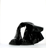 Black cuissard stretch naplack boot  