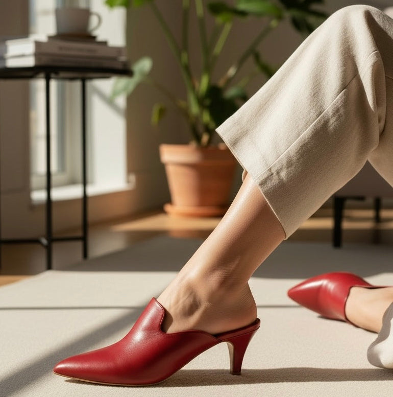 Cherry nappa sabot
