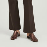 Sabot in morbida pelle testa di moro