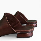 Sabot in morbida pelle testa di moro