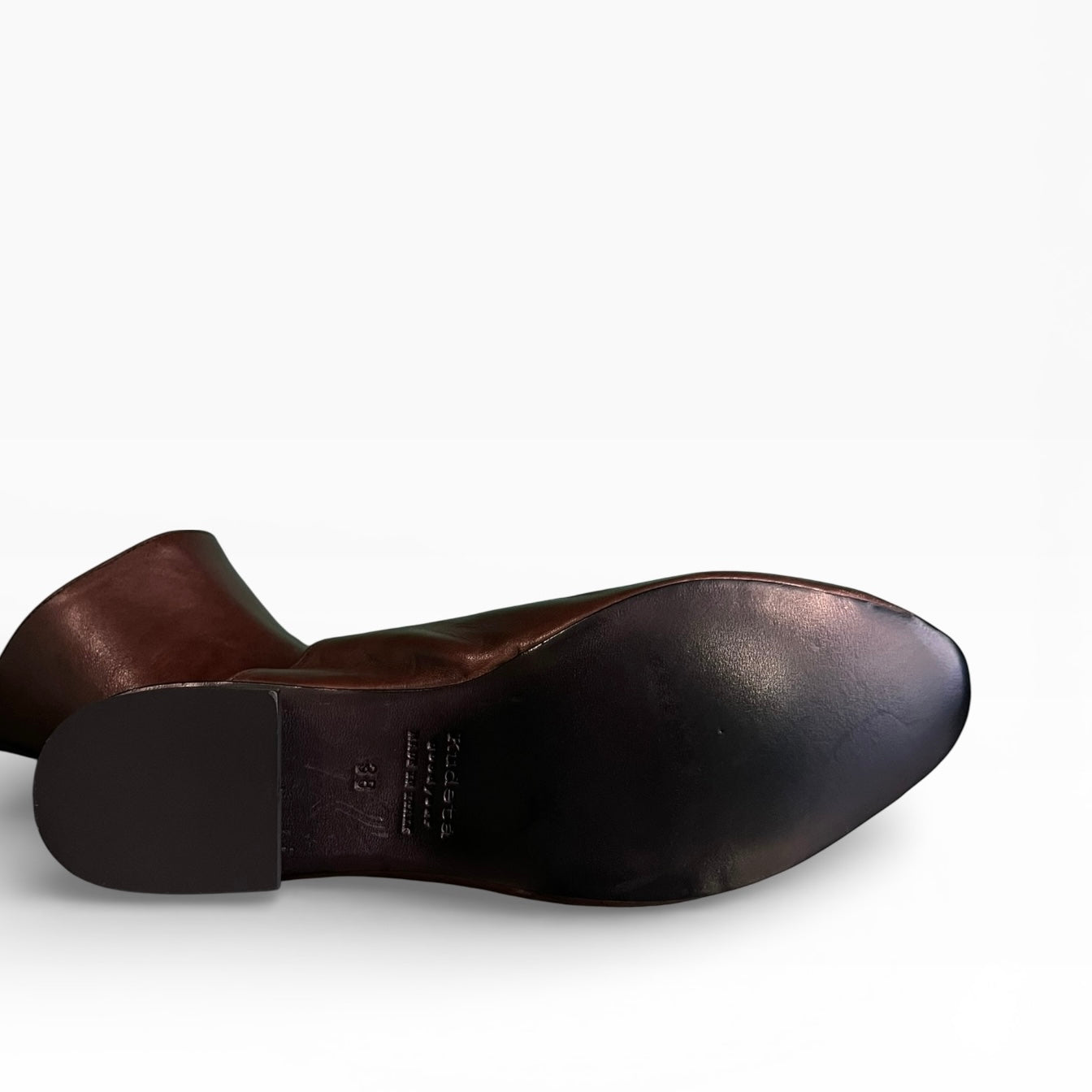 Sabot in morbida pelle testa di moro