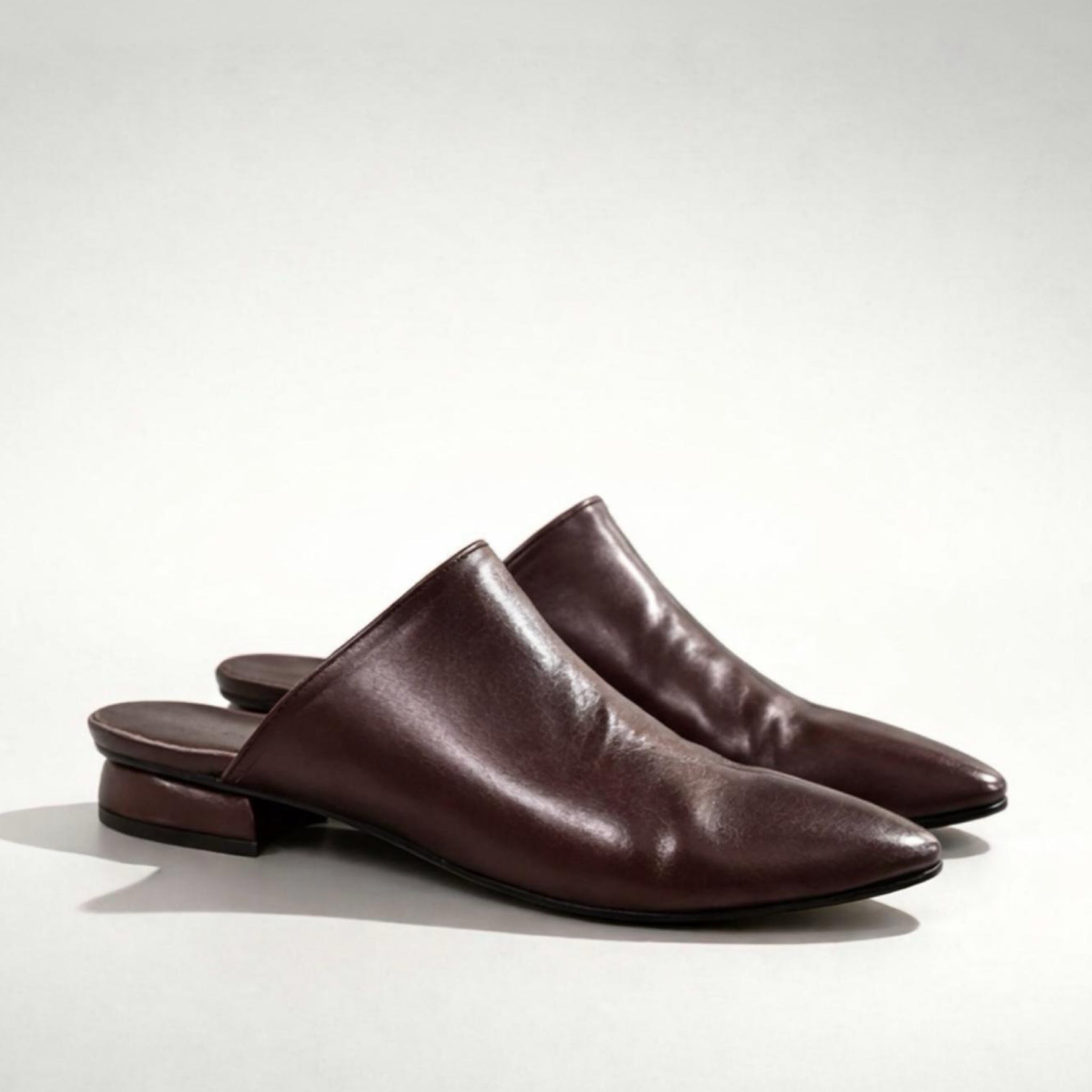 Sabot in morbida pelle testa di moro