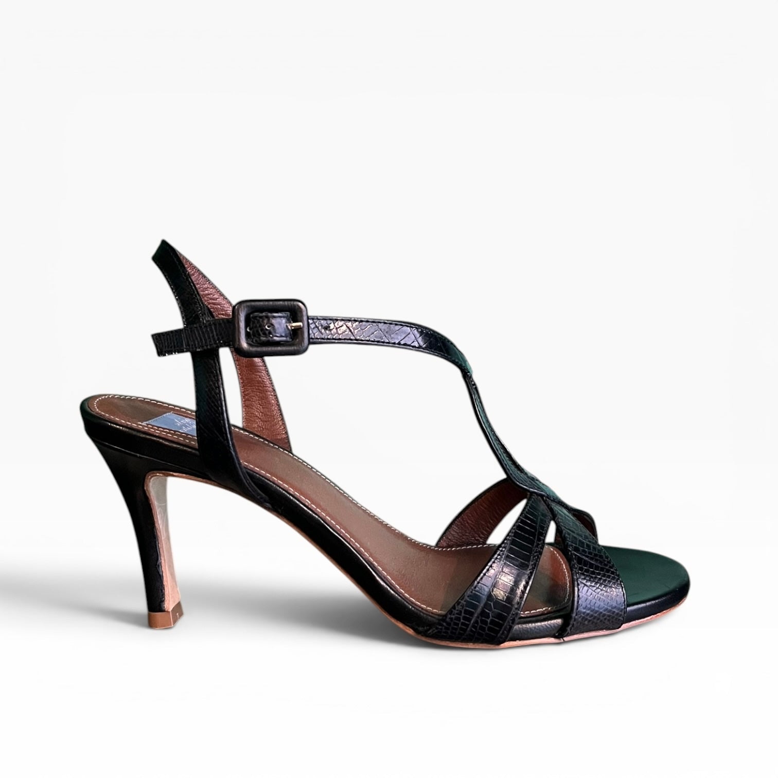 Sandalo Marylin in nappa tejus nero