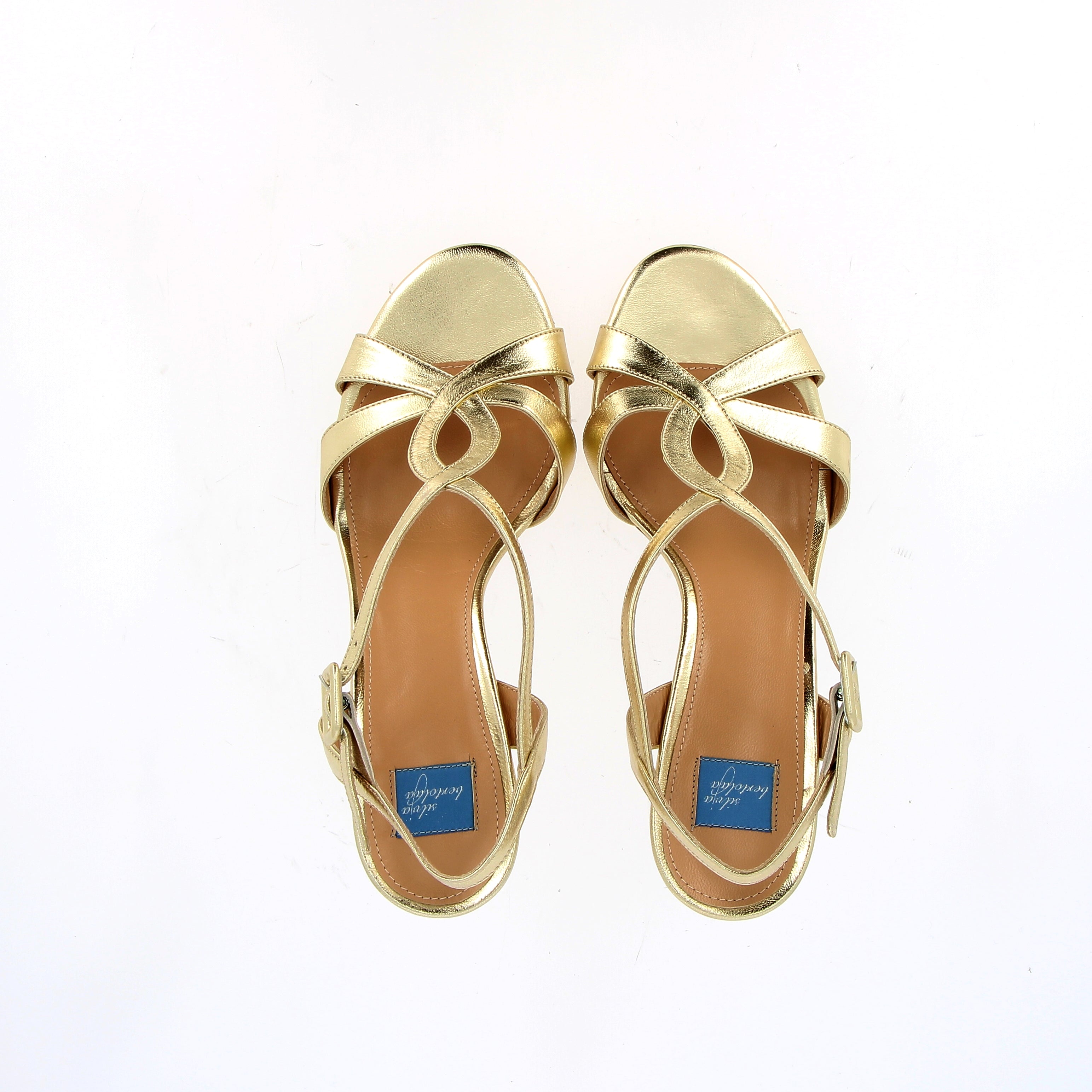 Light gold nappa leather sandal