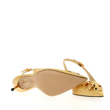 Slingback in raffia beige con accessorio