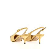Slingback in raffia beige con accessorio