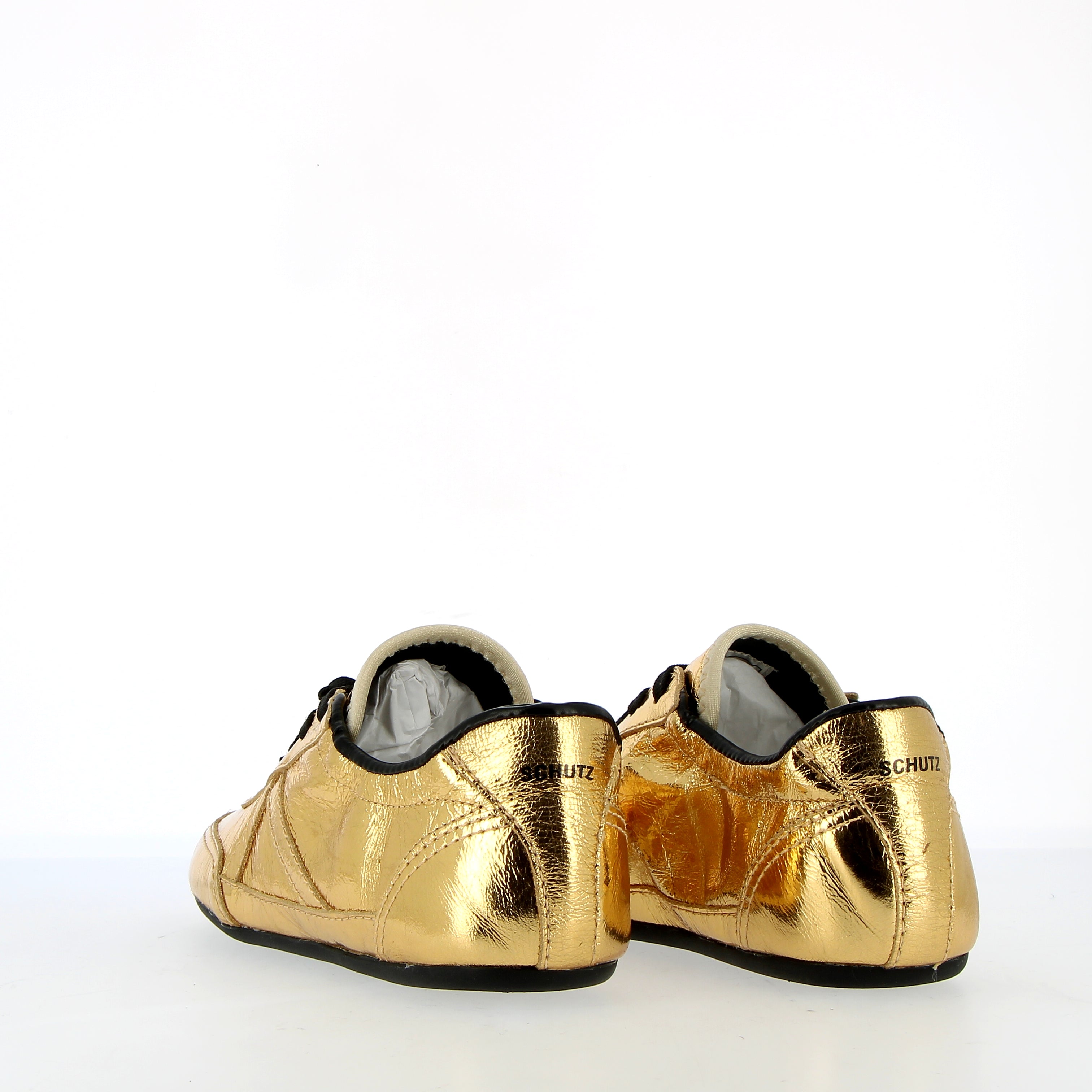 Sneaker  ballet leggera in pelle oro