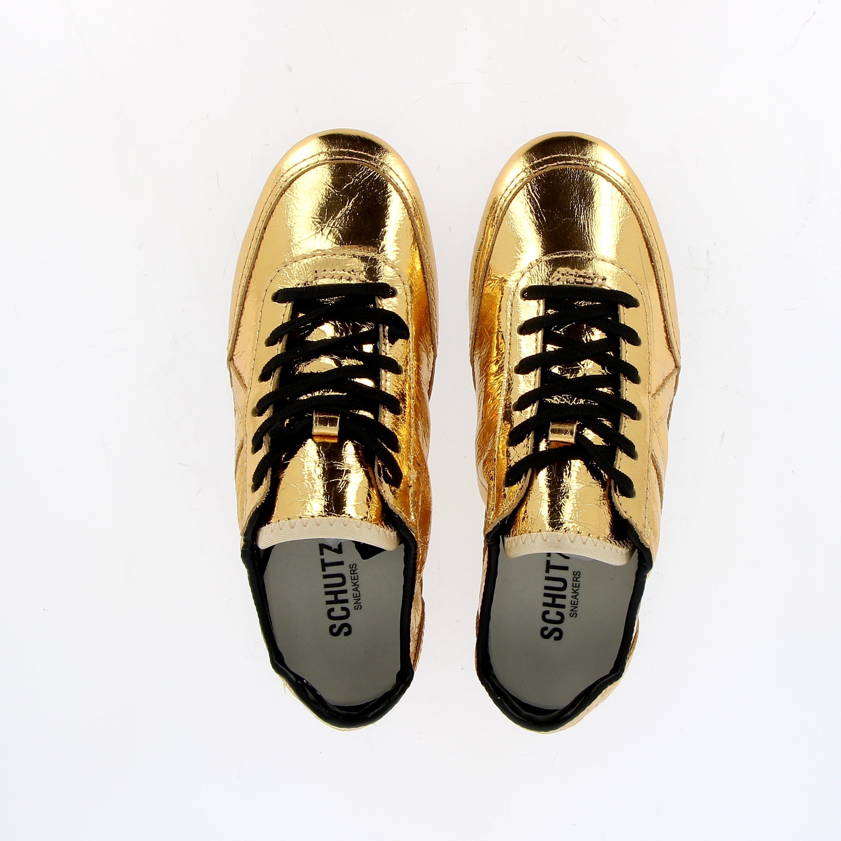 Sneaker  ballet leggera in pelle oro