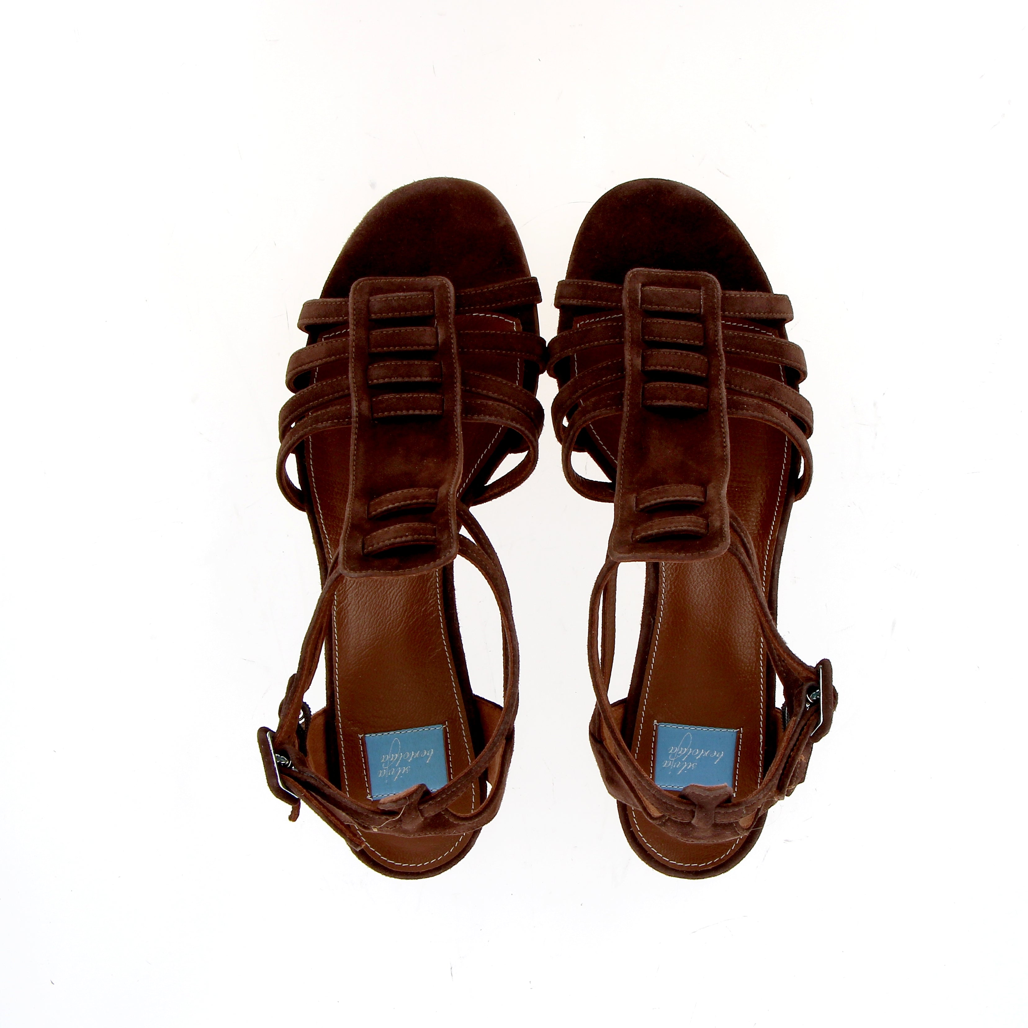 Sandalo Gladiator Giulia in morbido camoscio moro