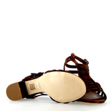 Sandalo Gladiator Giulia in morbido camoscio moro