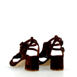 Sandalo Gladiator Giulia in morbido camoscio moro