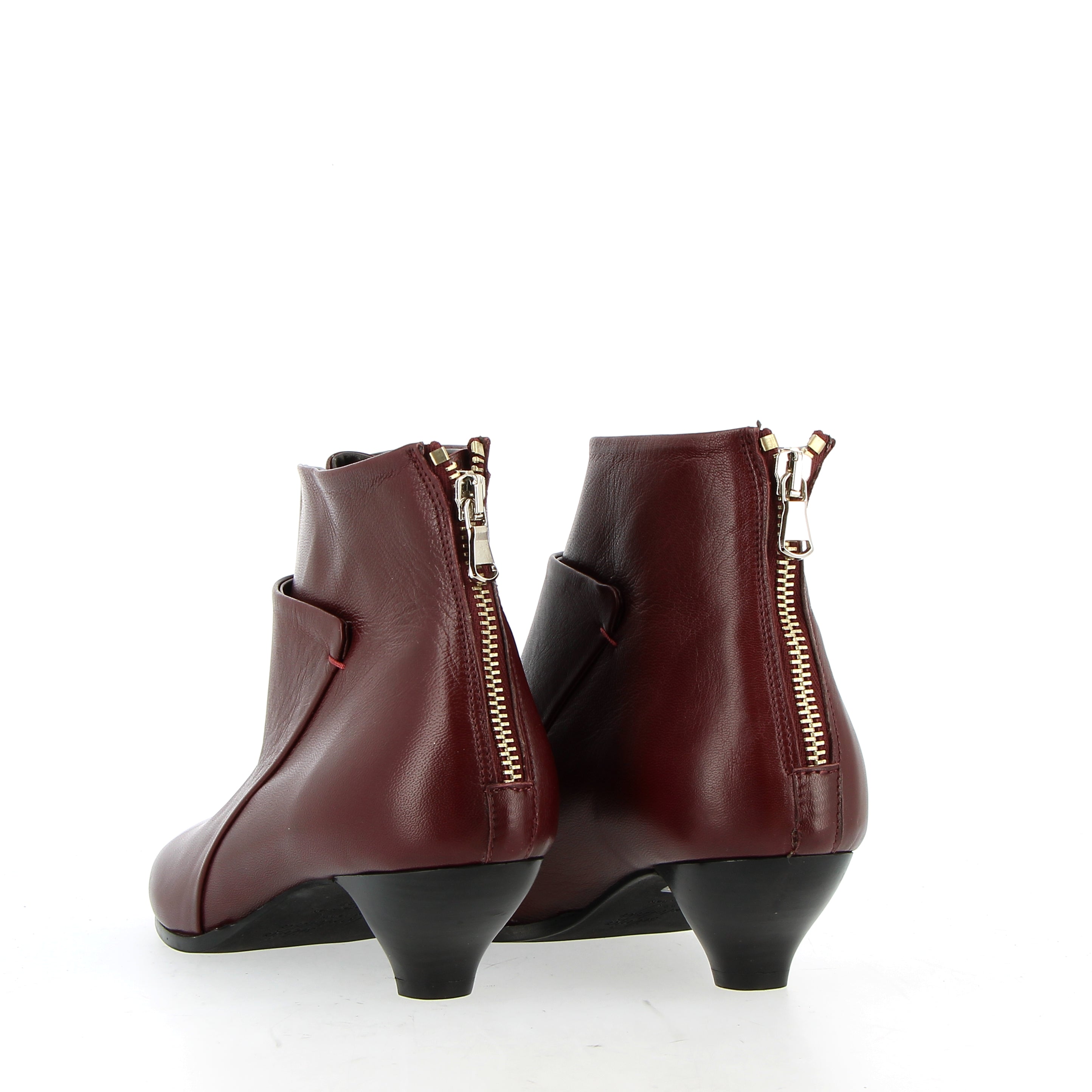 Stivaletto Belle in pelle bordeaux