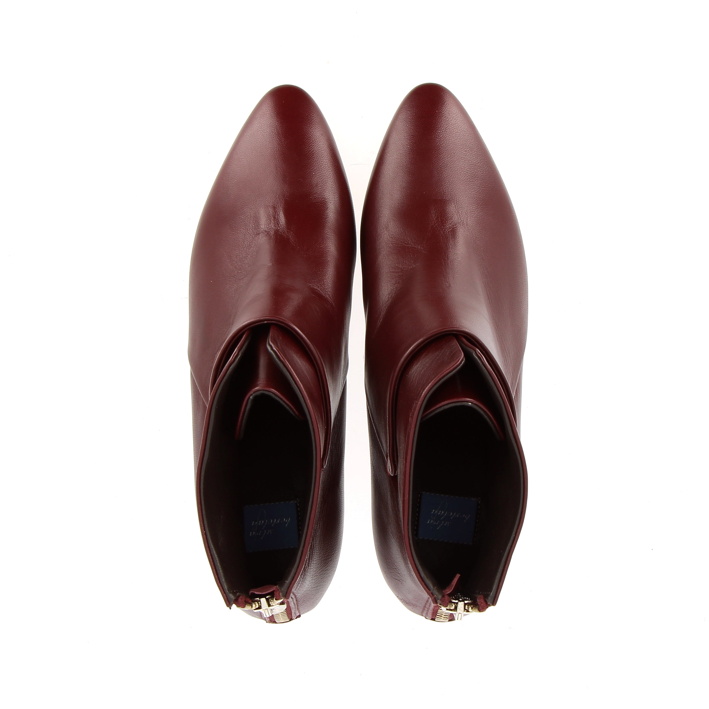 Stivaletto Belle in pelle bordeaux