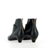Stivaletto Belle in pelle blu inc con cerniera