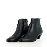 Stivaletto Belle in pelle blu inc con cerniera